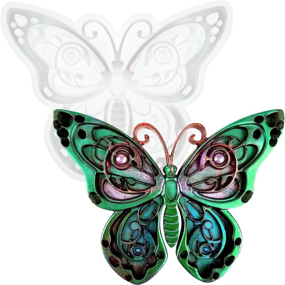 Butterfly Resin Silicone Mold, 3D Animal Epoxy Resin Mold Large Animals Statue M